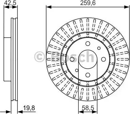 BOSCH 0 986 479 980 - Спирачен диск vvparts.bg