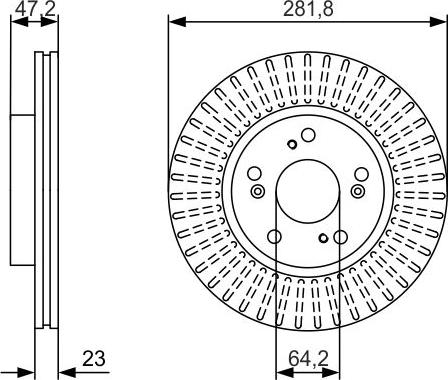 BOSCH 0 986 479 981 - Спирачен диск vvparts.bg