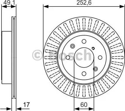 BOSCH 0 986 479 982 - Спирачен диск vvparts.bg