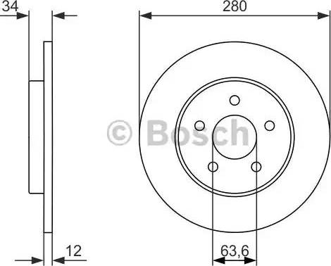 BOSCH 0 986 479 934 - Спирачен диск vvparts.bg