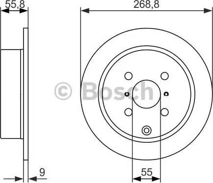 BOSCH 0 986 479 938 - Спирачен диск vvparts.bg