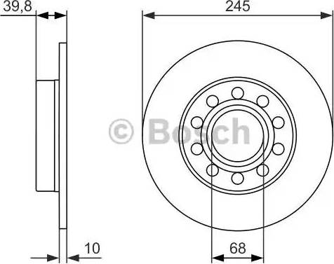 BOSCH 0 986 479 925 - Спирачен диск vvparts.bg