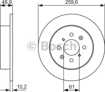 BOSCH 0 986 479 928 - Спирачен диск vvparts.bg