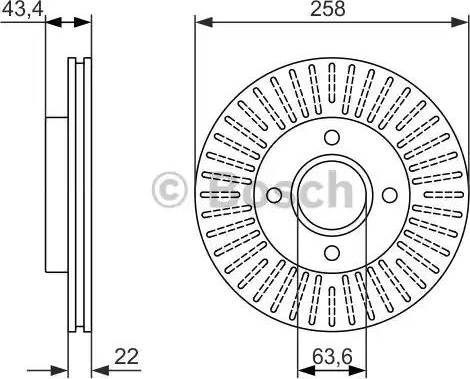 BOSCH 0 986 479 922 - Спирачен диск vvparts.bg