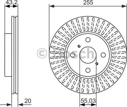 BOSCH 0 986 479 927 - Спирачен диск vvparts.bg