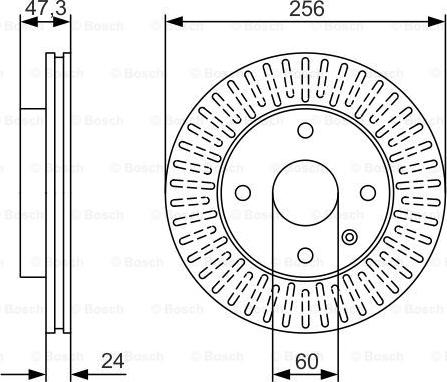 BOSCH 0 986 479 976 - Спирачен диск vvparts.bg