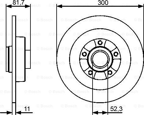 BOSCH 0 986 479 446 - Спирачен диск vvparts.bg