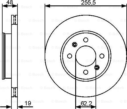 BOSCH 0 986 479 459 - Спирачен диск vvparts.bg