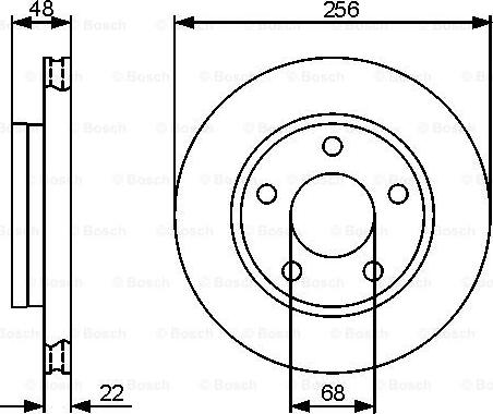 BOSCH 0 986 479 463 - Спирачен диск vvparts.bg