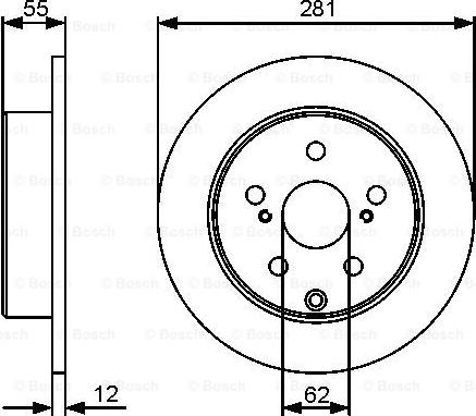 BOSCH 0 986 479 419 - Спирачен диск vvparts.bg