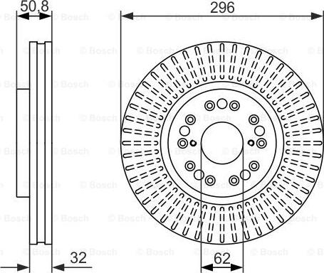 BOSCH 0 986 479 485 - Спирачен диск vvparts.bg