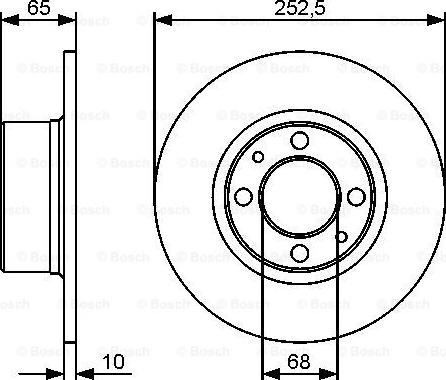 BOSCH 0 986 479 435 - Спирачен диск vvparts.bg