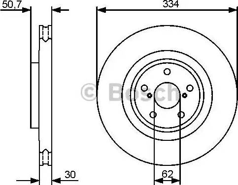 BOSCH 0 986 479 433 - Спирачен диск vvparts.bg