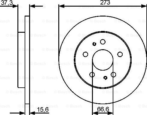 BOSCH 0 986 479 432 - Спирачен диск vvparts.bg