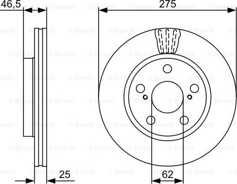 BOSCH 0 986 479 428 - Спирачен диск vvparts.bg