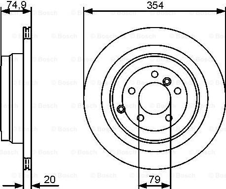 BOSCH 0 986 479 479 - Спирачен диск vvparts.bg