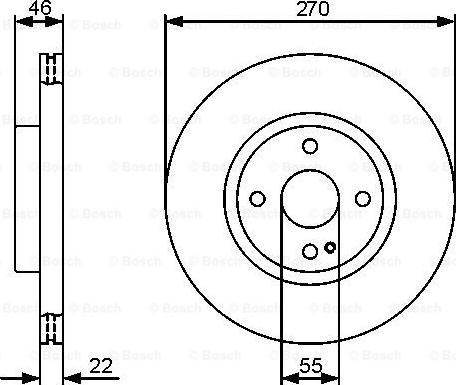 BOSCH 0 986 479 472 - Спирачен диск vvparts.bg