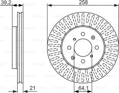 BOSCH 0 986 479 594 - Спирачен диск vvparts.bg