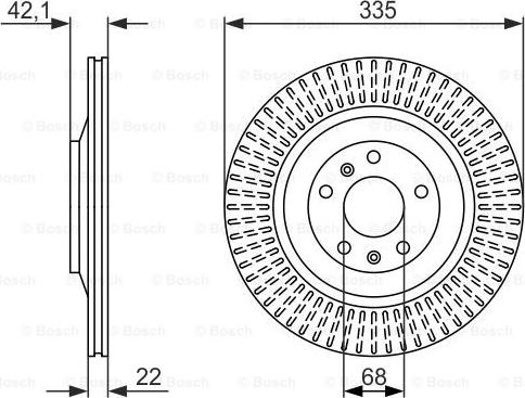 BOSCH 0 986 479 591 - Спирачен диск vvparts.bg