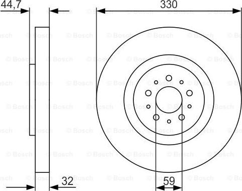 BOSCH 0 986 479 593 - Спирачен диск vvparts.bg