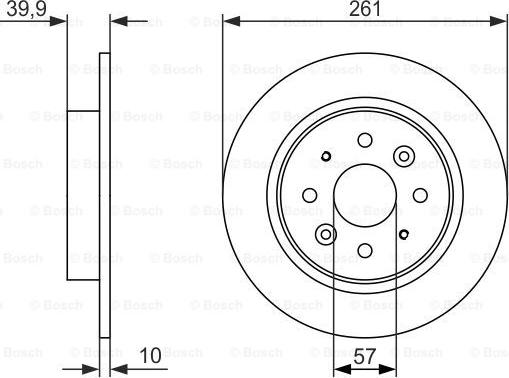 BOSCH 0 986 479 597 - Спирачен диск vvparts.bg