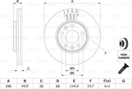 BOSCH 0 986 479 551 - Спирачен диск vvparts.bg