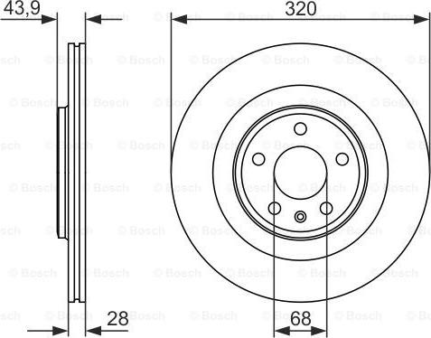 BOSCH 0 986 479 552 - Спирачен диск vvparts.bg