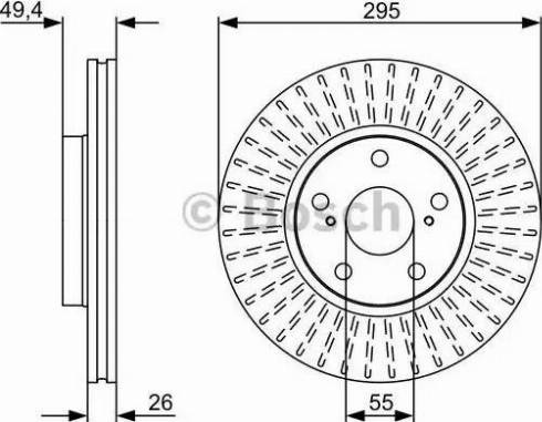 BOSCH 0 986 479 561 - Спирачен диск vvparts.bg