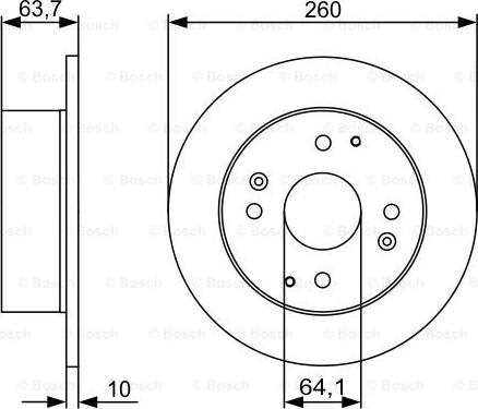 BOSCH 0 986 479 504 - Спирачен диск vvparts.bg