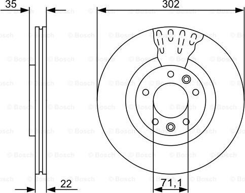 BOSCH 0 986 479 500 - Спирачен диск vvparts.bg