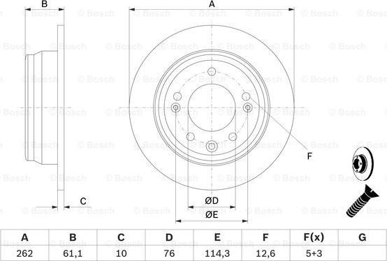 BOSCH 0 986 479 508 - Спирачен диск vvparts.bg