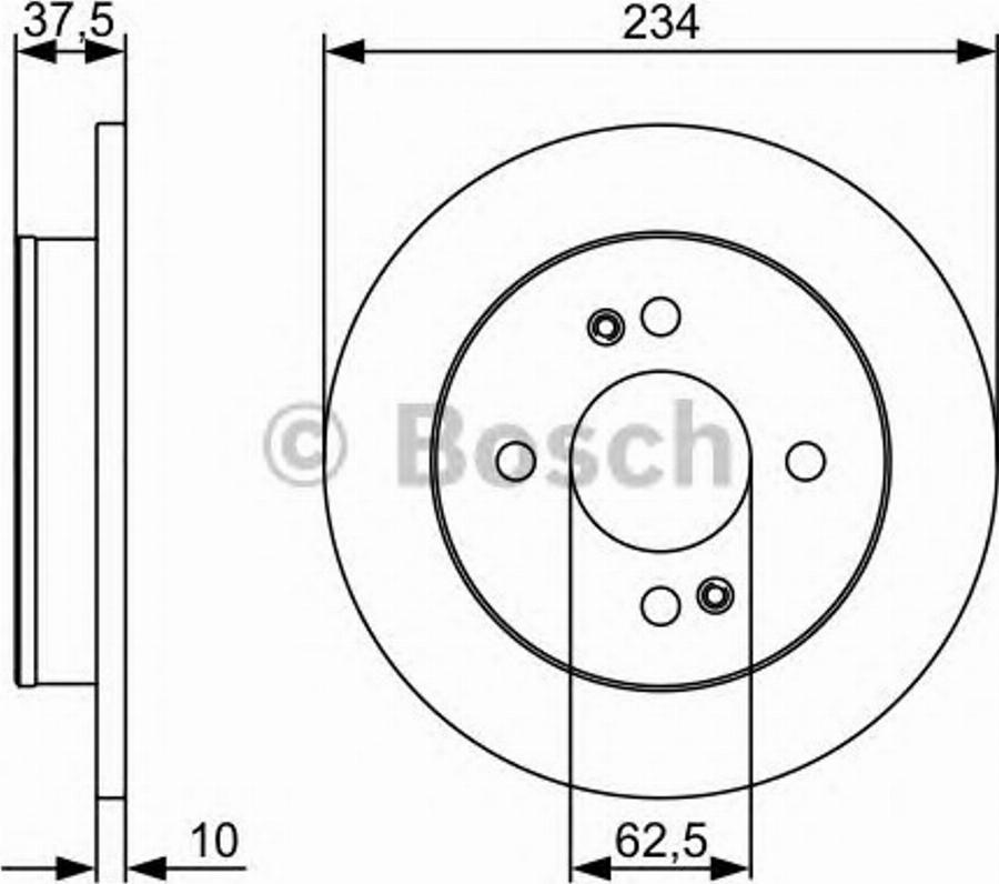 BOSCH 0986479507 - Спирачен диск vvparts.bg