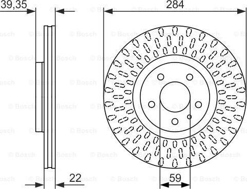 BOSCH 0 986 479 588 - Спирачен диск vvparts.bg