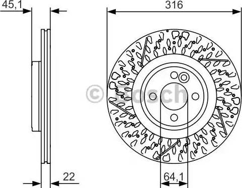 BOSCH 0 986 479 583 - Спирачен диск vvparts.bg