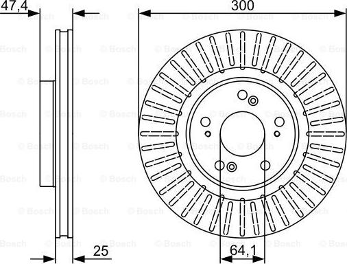 BOSCH 0 986 479 534 - Спирачен диск vvparts.bg