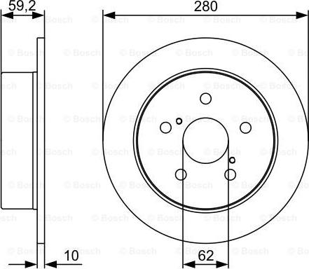 BOSCH 0 986 479 520 - Спирачен диск vvparts.bg