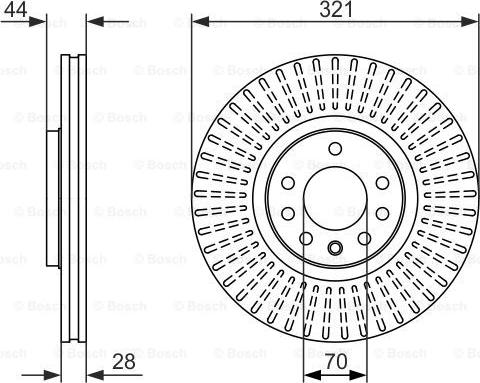 BOSCH 0 986 479 571 - Спирачен диск vvparts.bg