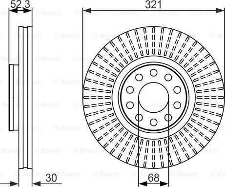 BOSCH 0 986 479 690 - Спирачен диск vvparts.bg