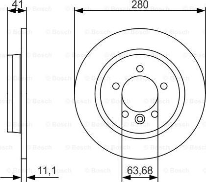 BOSCH 0 986 479 691 - Спирачен диск vvparts.bg