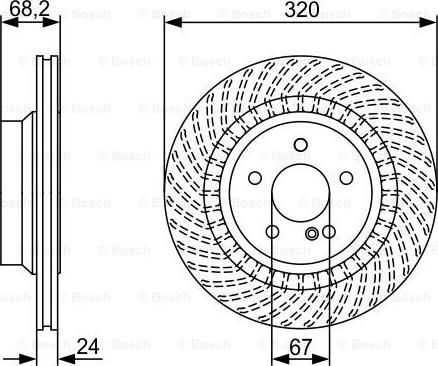 BOSCH 0 986 479 654 - Спирачен диск vvparts.bg