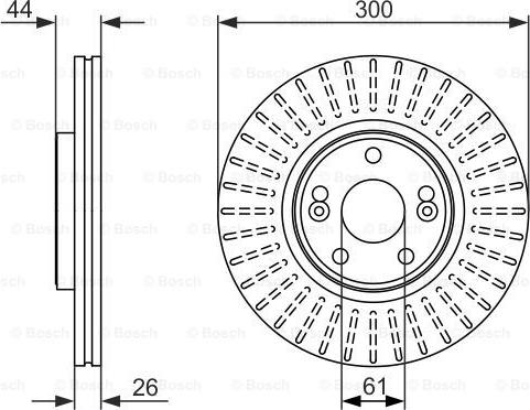 BOSCH 0 986 479 668 - Спирачен диск vvparts.bg