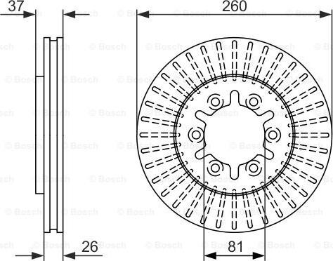 BOSCH 0 986 479 605 - Спирачен диск vvparts.bg