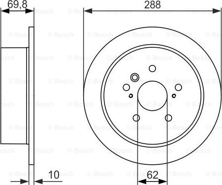 BOSCH 0 986 479 614 - Спирачен диск vvparts.bg