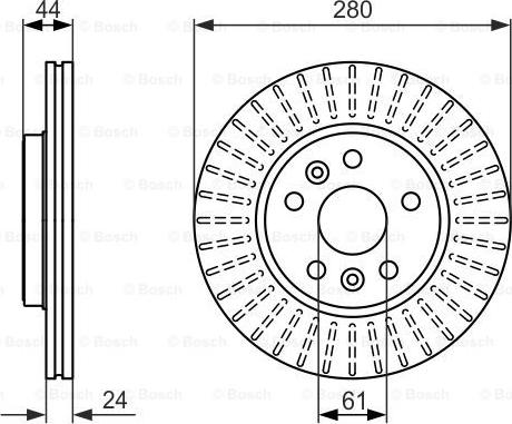 BOSCH 0 986 479 611 - Спирачен диск vvparts.bg