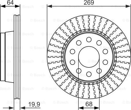 BOSCH 0 986 479 689 - Спирачен диск vvparts.bg