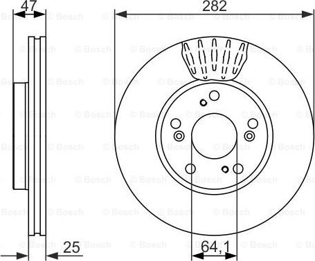 BOSCH 0 986 479 686 - Спирачен диск vvparts.bg