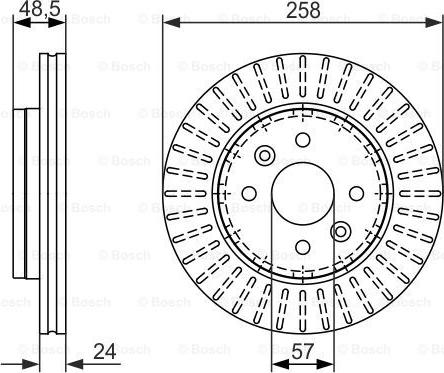 BOSCH 0 986 479 676 - Спирачен диск vvparts.bg