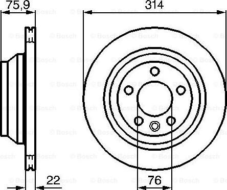 BOSCH 0 986 479 094 - Спирачен диск vvparts.bg