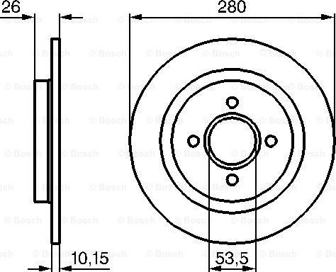 BOSCH 0 986 479 049 - Спирачен диск vvparts.bg