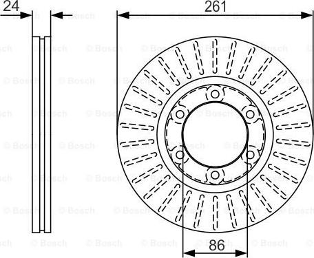 BOSCH 0 986 479 053 - Спирачен диск vvparts.bg